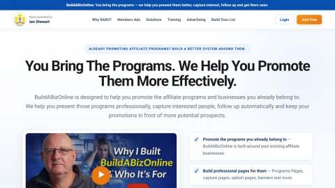 Screenshot preview of Build A Biz Online
