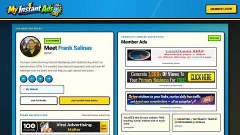 Screenshot preview of My Instant Ads
