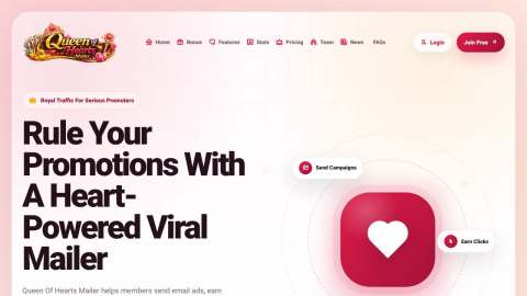 Screenshot preview of Queen Of Hearts Mailer
