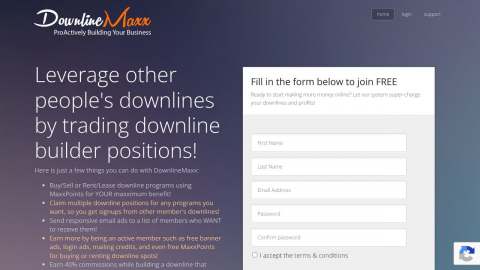 Screenshot preview of DownlineMaxx