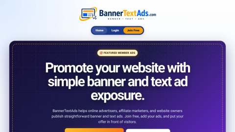 Screenshot preview of BannerTextAds