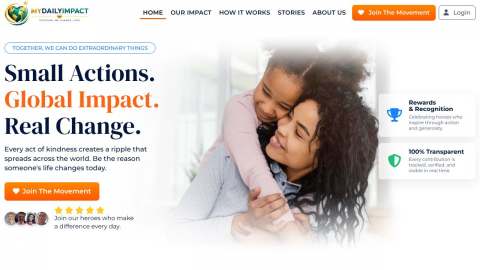 Screenshot preview of MyDailyImpact