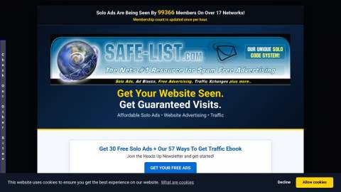 Screenshot preview of Safelist Paid Links