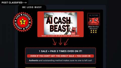 Screenshot preview of AI Cash Beast