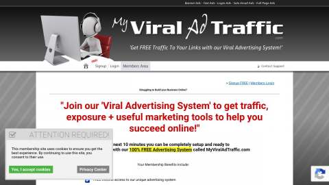 Screenshot preview of My Viral Ad Traffic