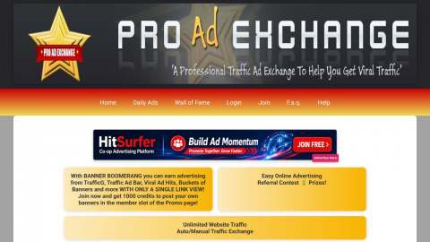 Screenshot preview of Pro Ad Exchange