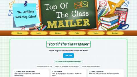 Screenshot preview of Top of the Class Mailer