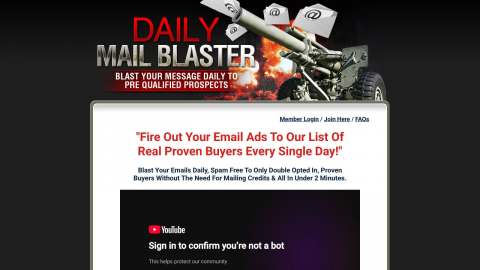 Screenshot preview of Daily Mail Blaster