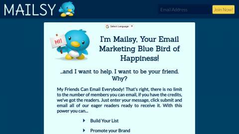 Screenshot preview of Mailsy