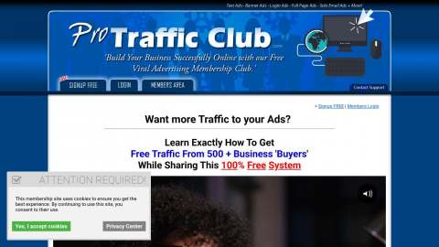 Screenshot preview of Pro Traffic Club