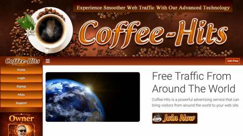 Screenshot preview of Coffee-Hits.com