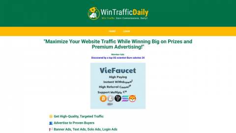 Screenshot preview of Win Traffic Daily