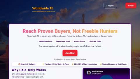 Screenshot preview of World Wide TE