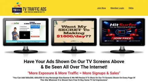 Screenshot preview of TV Traffic Ads