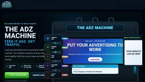 Screenshot preview of The Adz Machine
