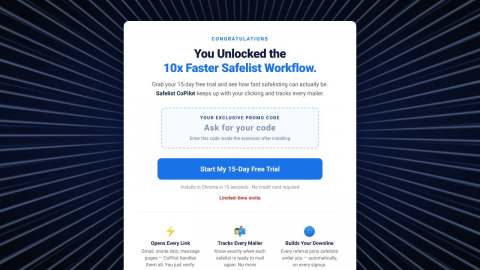 Screenshot preview of Safelist CoPilot