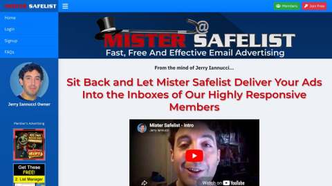 Screenshot preview of Mister Safelist