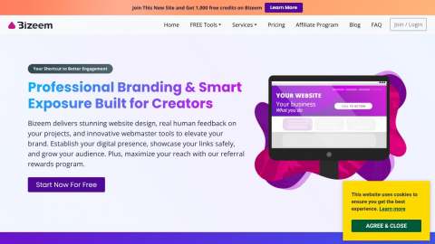Screenshot preview of Bizeem Design & Traffic