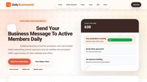 Screenshot preview of Daily Business Ads