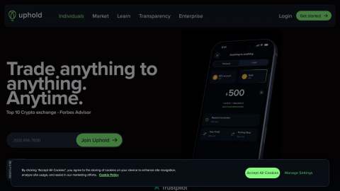 Screenshot preview of Uphold