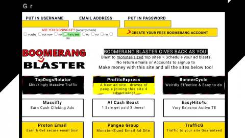 Screenshot preview of Boomerang Blaster