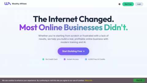 Screenshot preview of Wealthy Affiliate