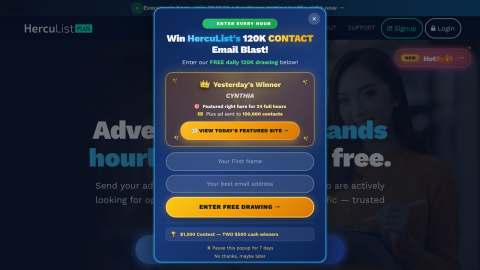 Screenshot preview of HercuList