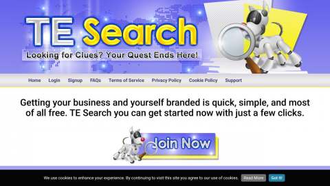 Screenshot preview of TE Search