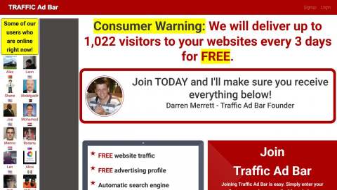 Screenshot preview of Traffic Ad Bar